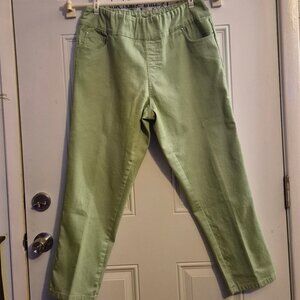 Ladies cropped pants, 16PT,  "Blair" Elastic waist